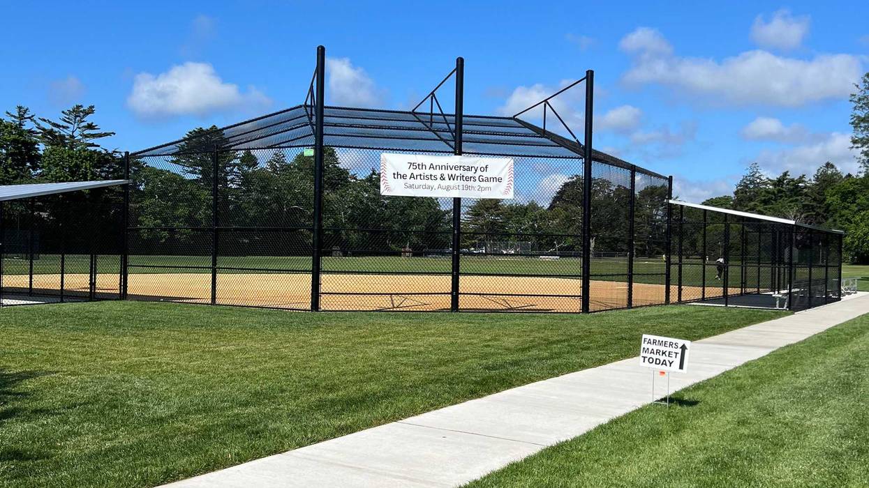 The newly restored Rennick Park in East Hampton, the field where the 75th anniversary of the Artists & Writers Game will take place.