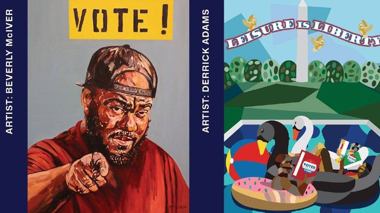 The nonprofit People for the American Way has commissioned artists to create images to help inspire people to vote on Election Day.