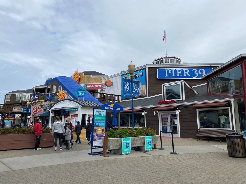 The normally buzzing shops at San Francisco