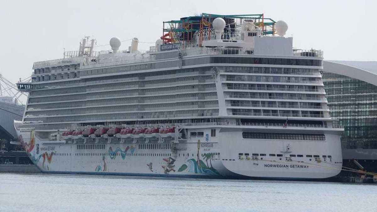 The Norwegian Gateway cruise ship is moored at PortMiami on January 07, 2022 in Miami, Florida.