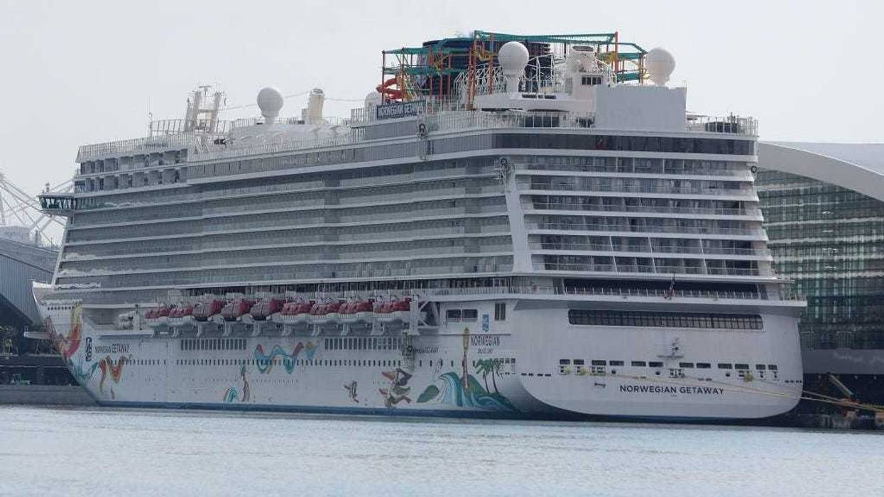 The Norwegian Gateway cruise ship is moored at PortMiami on January 07, 2022 in Miami, Florida.
