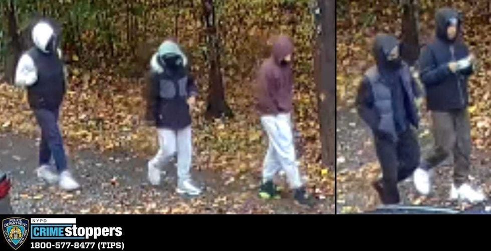 The NYPD released images of the five on Wednesday