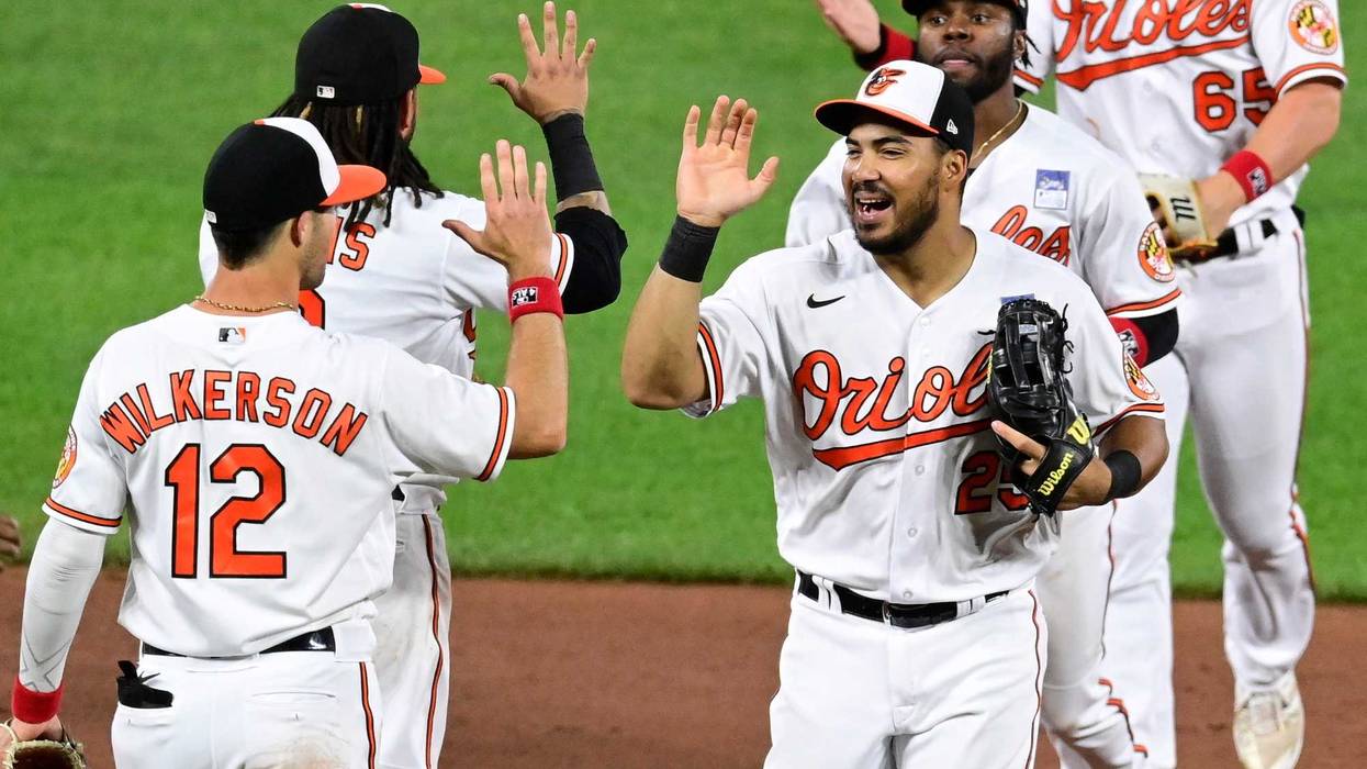 The O's celebrate a win over the Twins on June 2nd