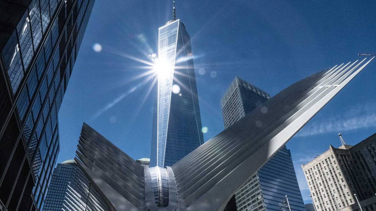 The Oculus transit hub outside One World Trade Center.