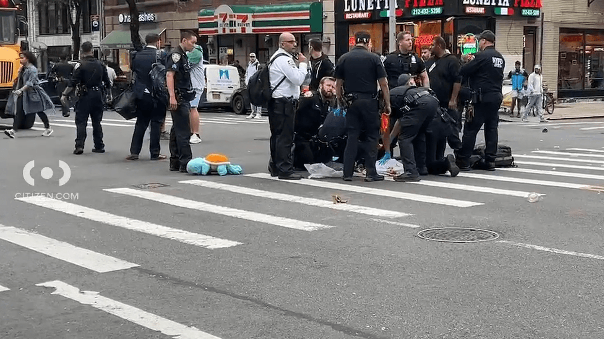 The officer was slashed at East 20th Street and Third Avenue on Tuesday afternoon