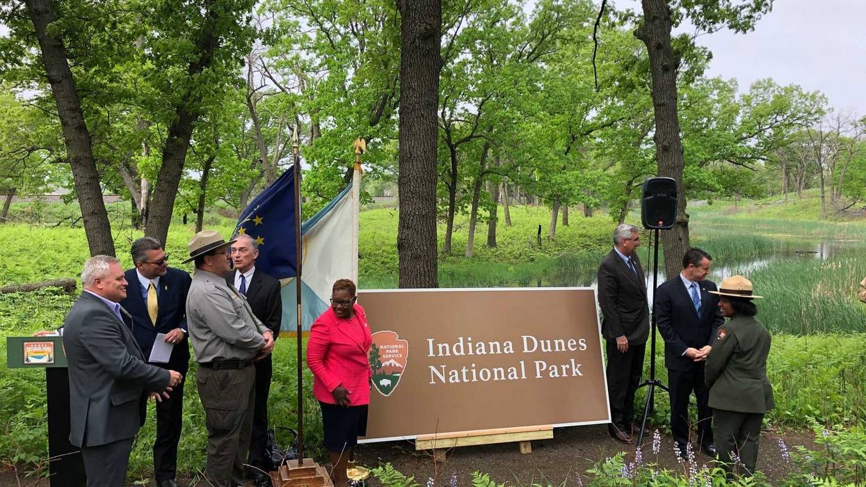 The official dedication ceremony was held Tuesday re-naming the Indiana Dunes National Lakeshore the Indiana Dunes National Park.
