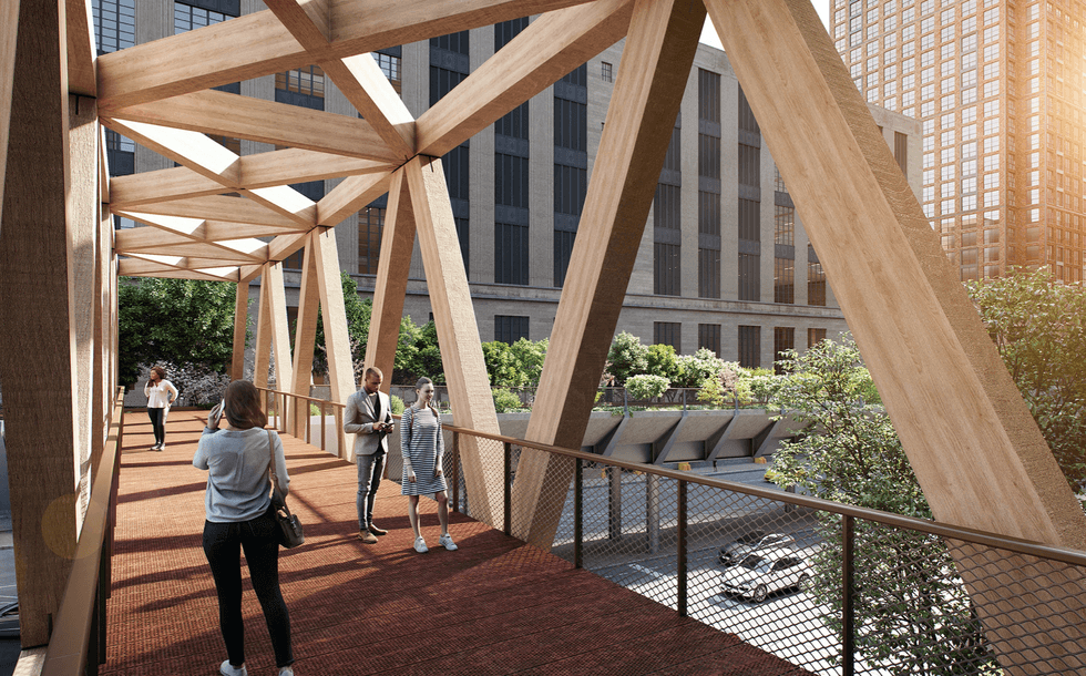 The official renderings for the "L"-shaped expansion of the High Line that will connect Manhattan