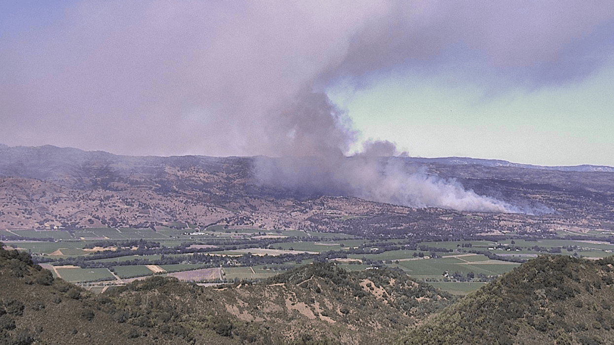 The Old Fire is located along Old Soda Springs Road in Napa County.