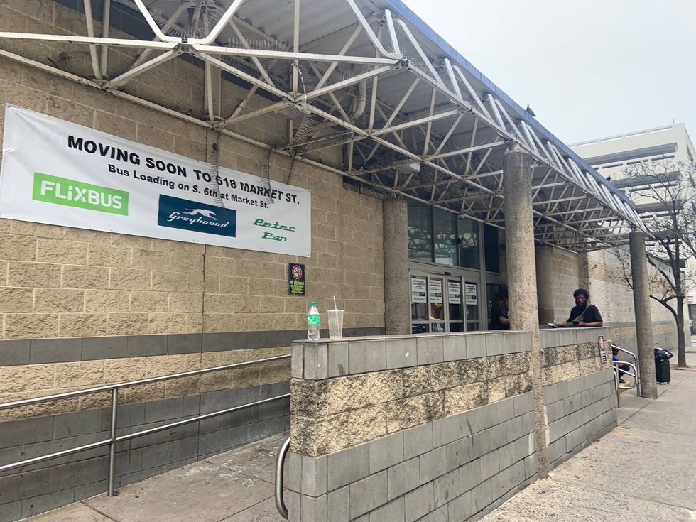 The old Greyhound bus terminal at 10th and Filbert streets.