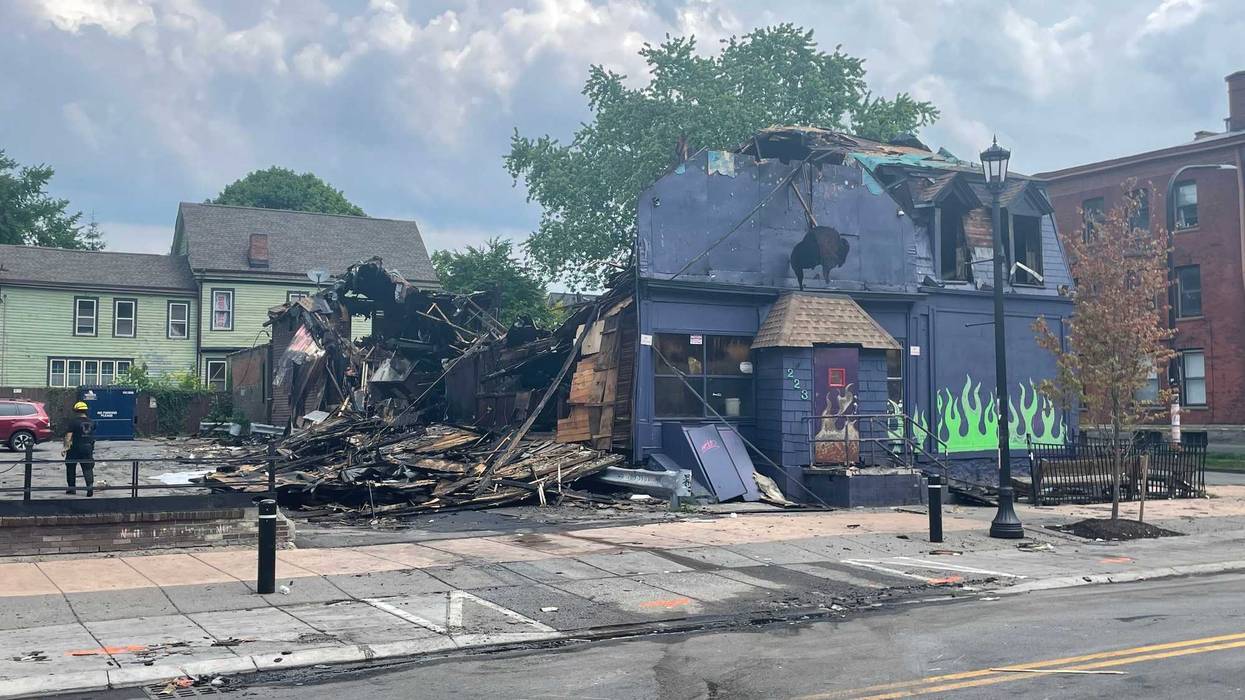 The Old Pink fire