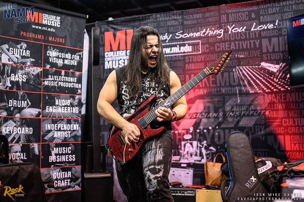The one and only guitar wiz Luis Kalil (Red Devil Vortex) - NAMM Show - Anaheim, CA Convention Center 1/23/26