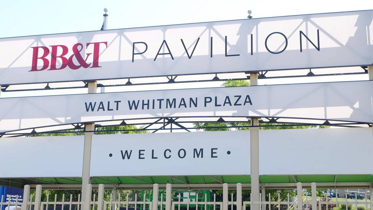 The outside of the newly-renamed Freedom Mortgage Pavilion in Camden, N.J. It has had three different names in three months.