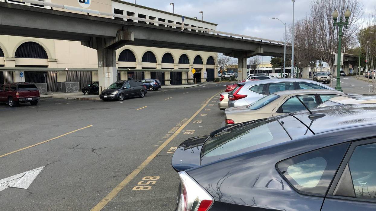 The parking lot at the Fruitvale BART parking lot on Feb. 14, 2020.