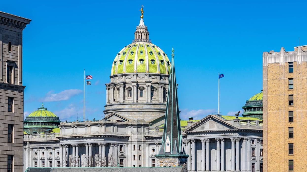The Pennsylvania State Capitol in Harrisburg, Pennsylvania.