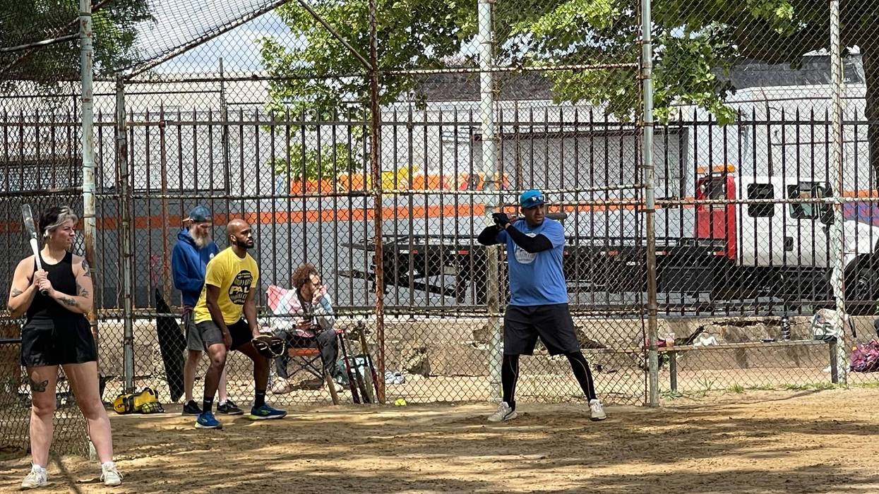 The Philadelphia Adult Softball League’s Sunday league played Sunday at Mill Creek Playground in West Phiadelphia.