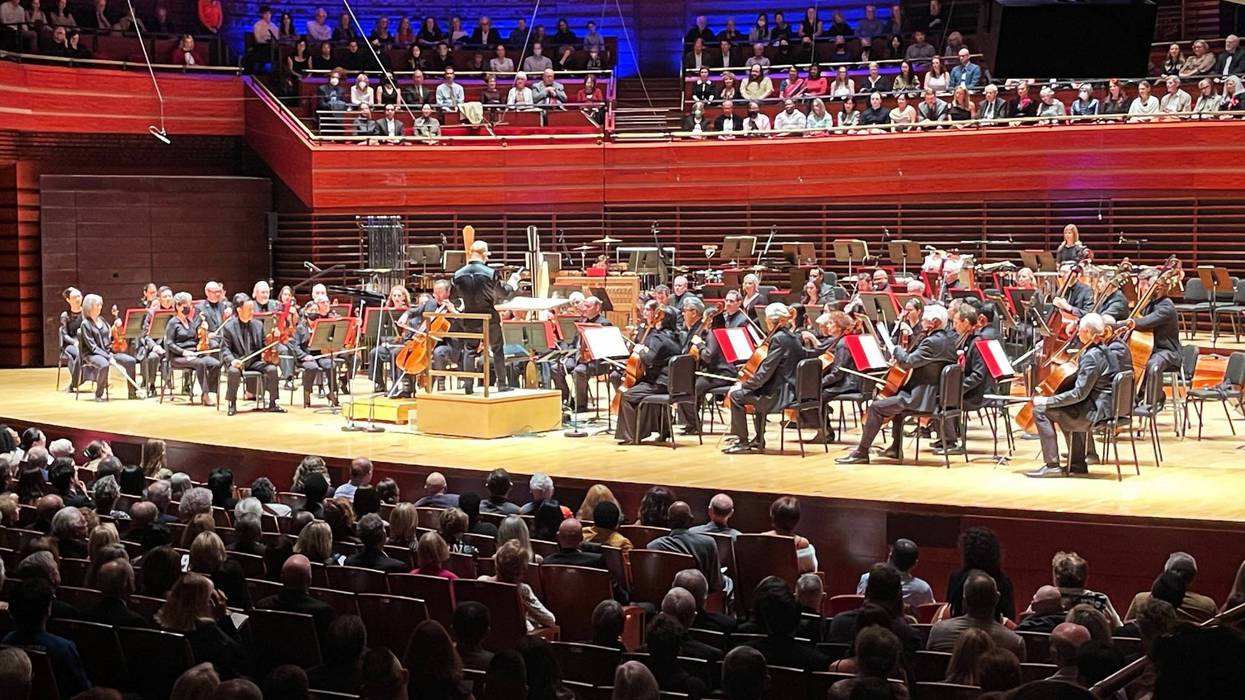The Philadelphia Orchestra performs its opening night concert at the Kimmel Center on Sept. 28, 2023.