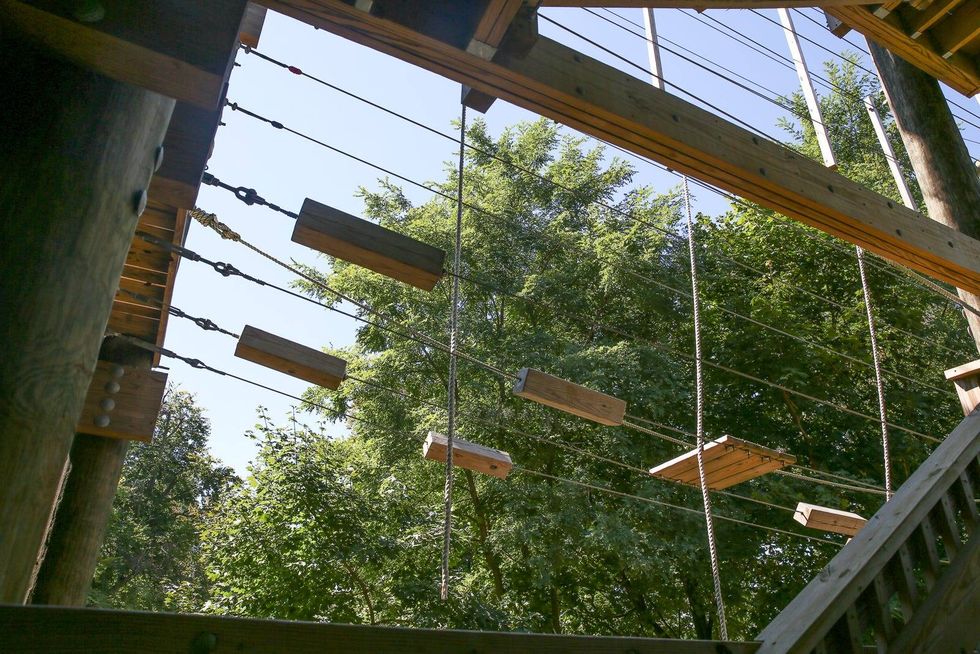 The Philadelphia Outward Bound School is equipped with a rock climbing wall, observation deck, obstacle course, and more.