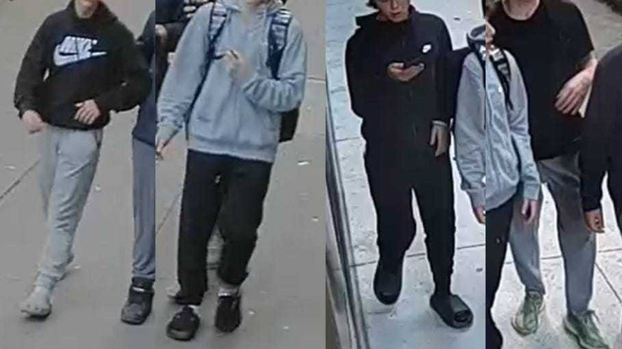 The police are seeking four vandals who spray-painted antisemitic graffiti in the Upper East Side last month.