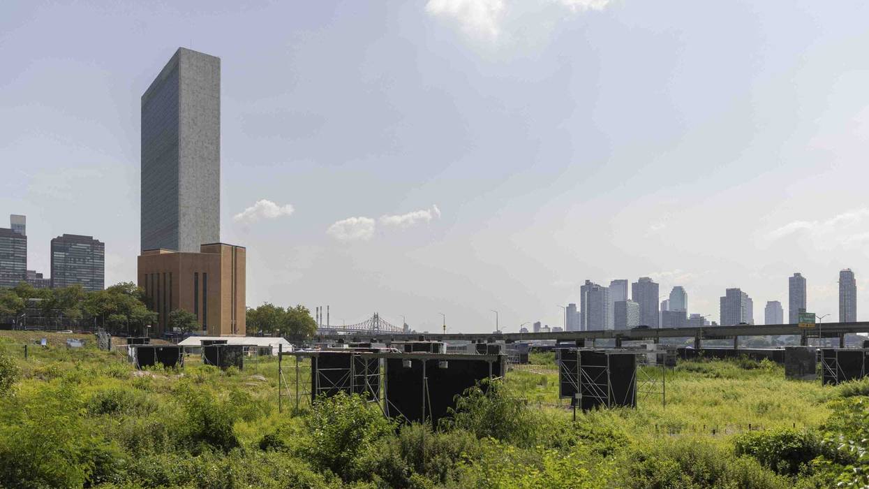 The proposed site of the 'Freedom Plaza' project in New York