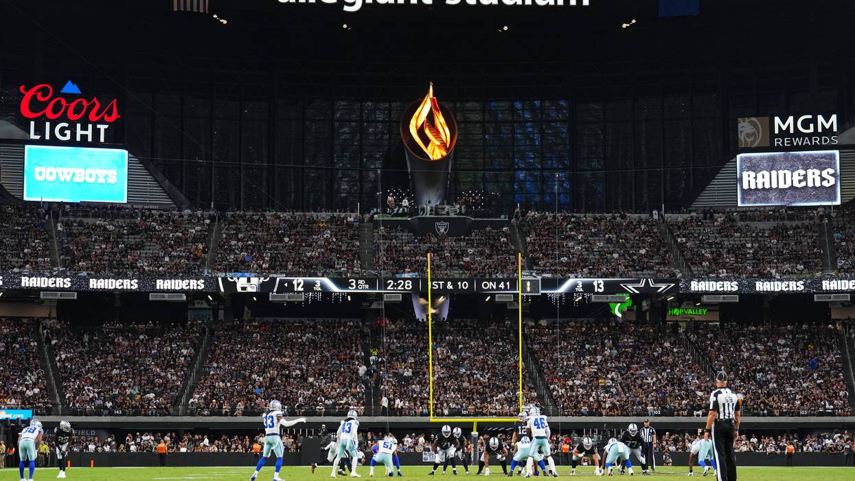 The Raiders play the Cowboys in preseason action at Allegiant Stadium