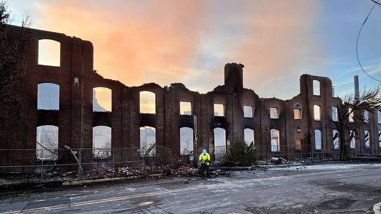 The remains of the former American Atelier factory in Allentown.