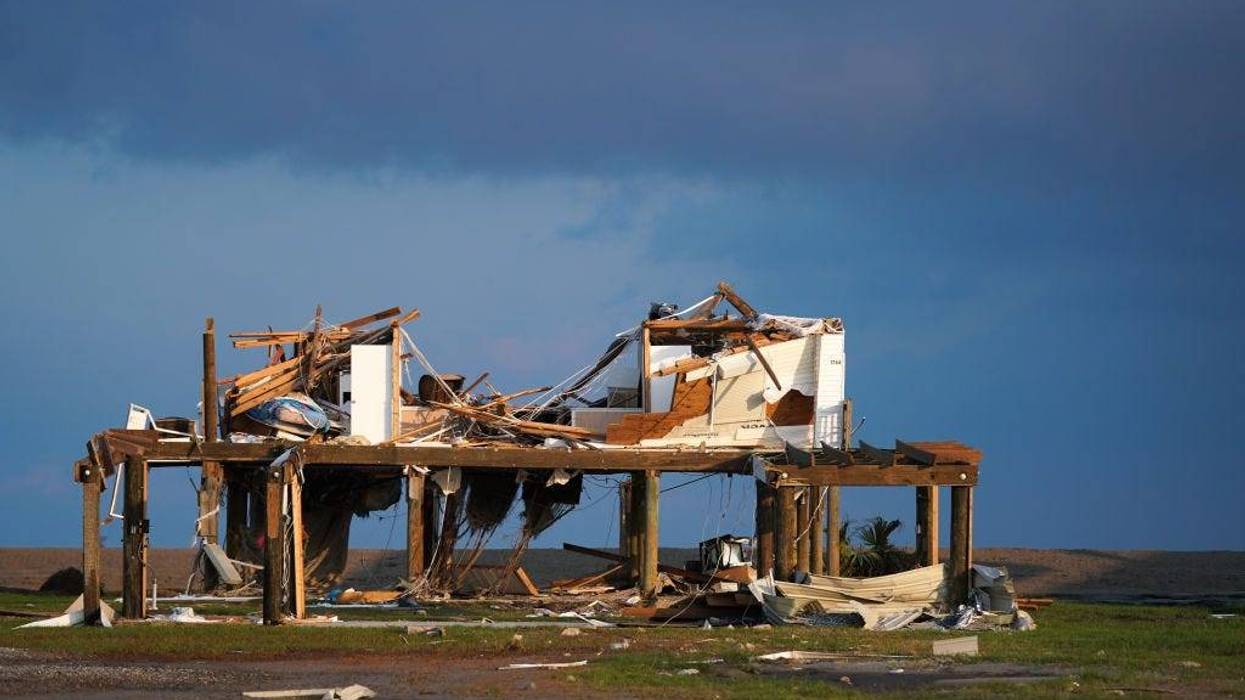The remnants of a destroyed home are seen in the wake of Hurricane Ida on September 3, 2021 in Grand Isle, Louisiana. Ida made landfall as a Category 4 hurricane five days before in Louisiana and brought flooding, wind damage and power outages along the Gulf Coast. (Photo by Sean Rayford/Getty Images)