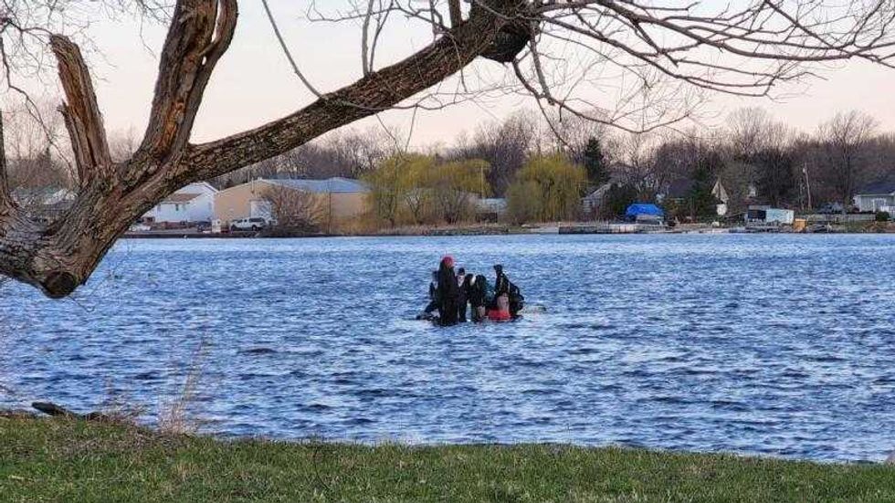 The rescue happened April 28 in Akwesasne near the New York–Canadian border
