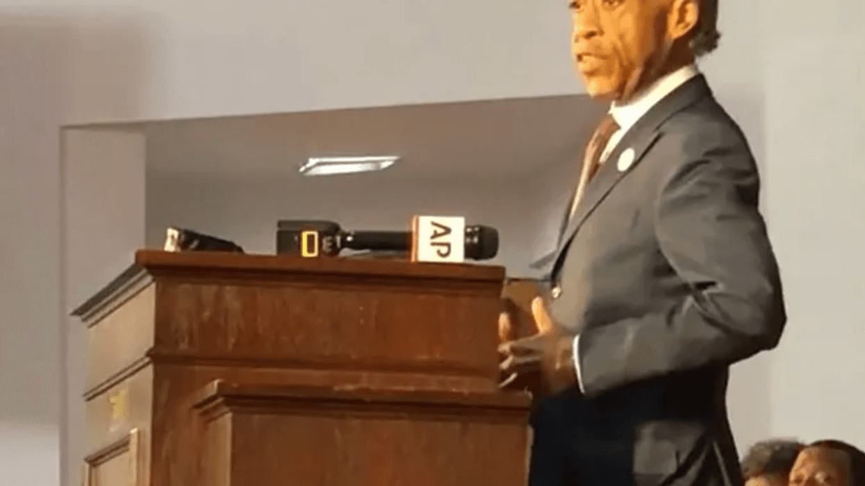 The Rev. Al Sharpton speaks at Virginia Union University in 2019.
