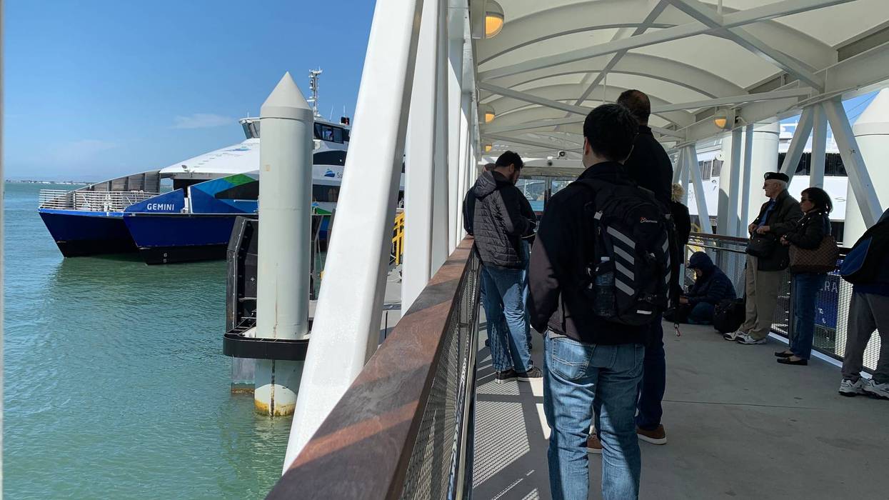 The Richmond Ferry Arrives at The San Francisco Ferry Building