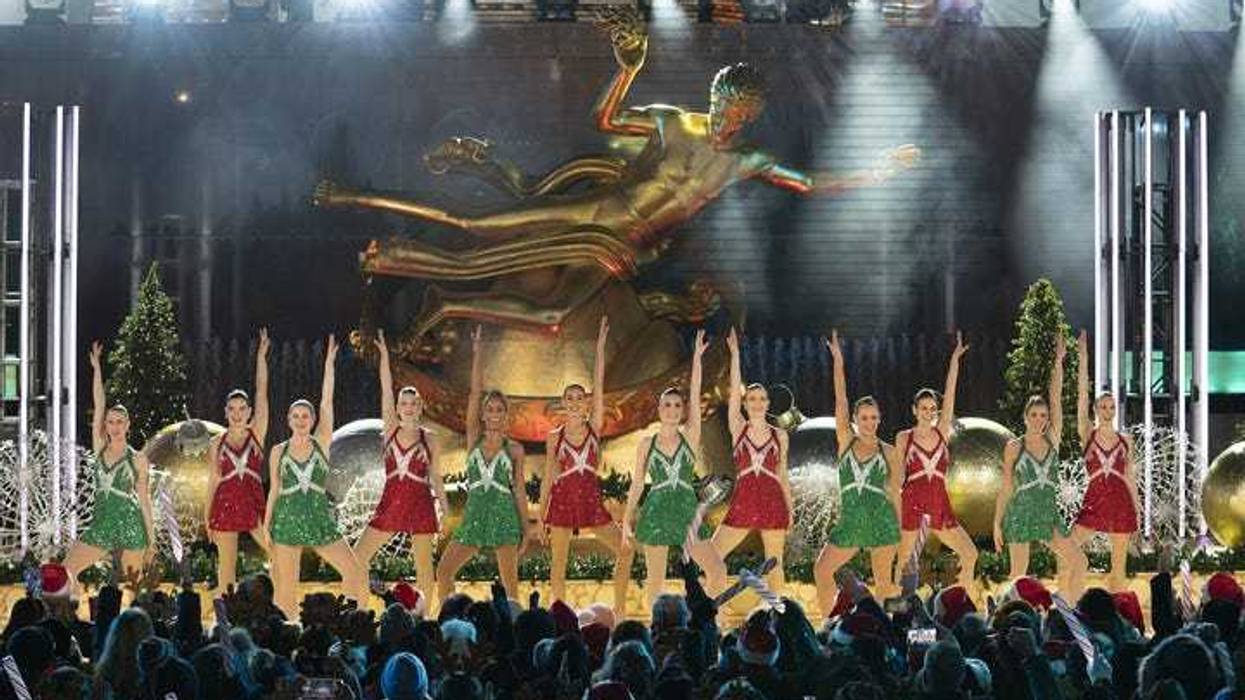 The Rockettes perform at Rockefeller Center this year