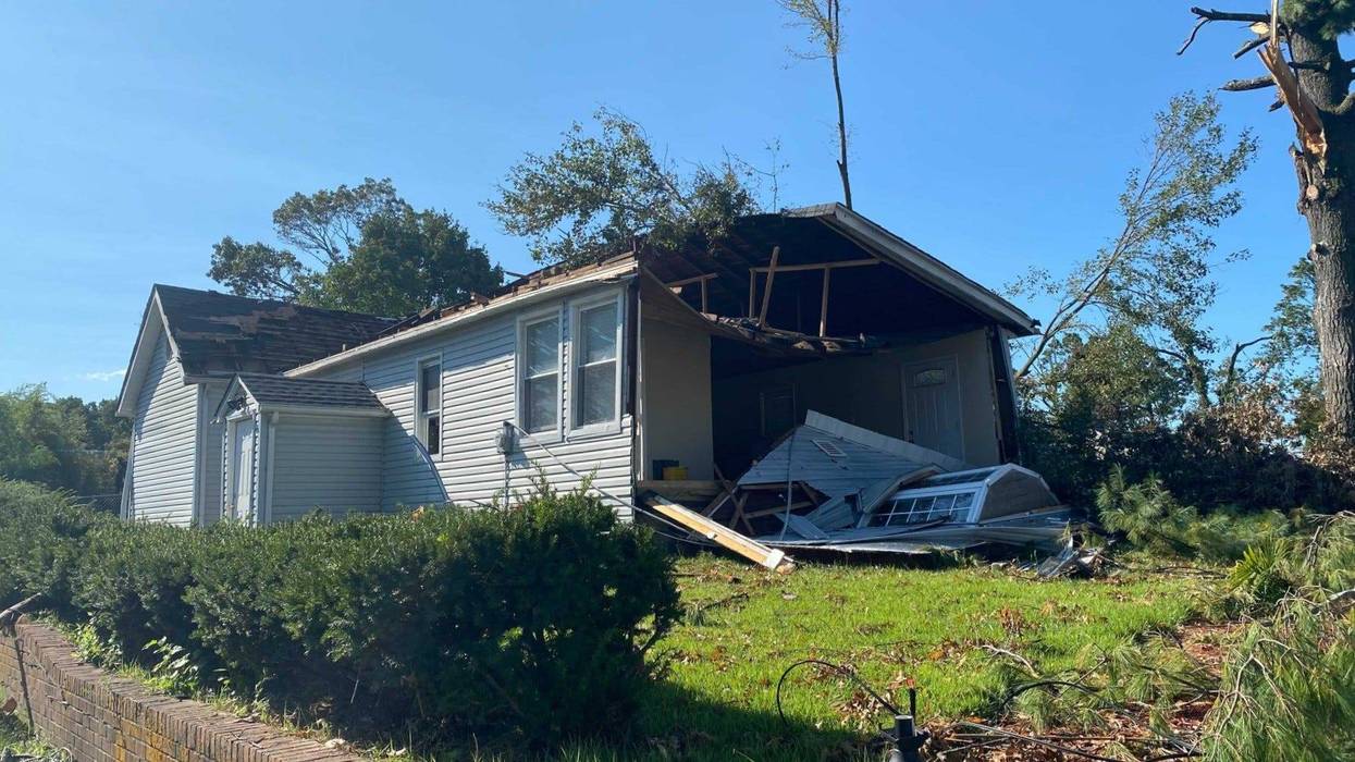 The roof and a wall of Dana Zawojski's home in Deptford were torn off in last week's EF-3 tornado.