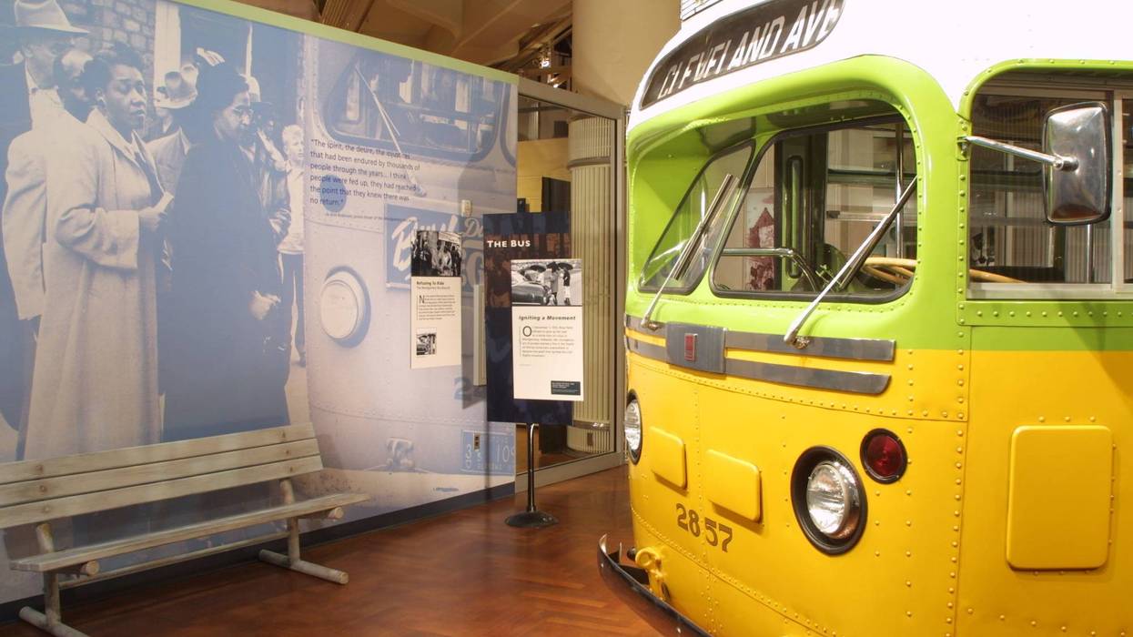 The Rosa Parks bus inside The Henry Ford