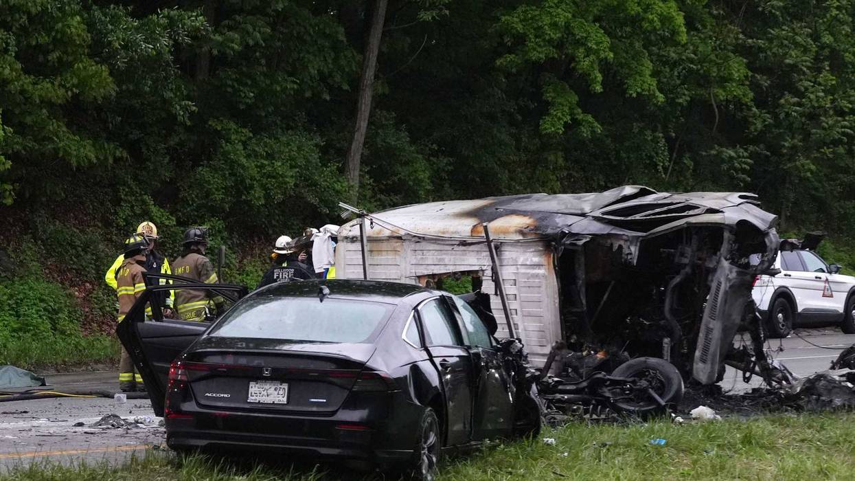 The scene of a multiple-car accident on the northbound Taconic Parkway just north of Route 100 in Millwood on May 14, 2025