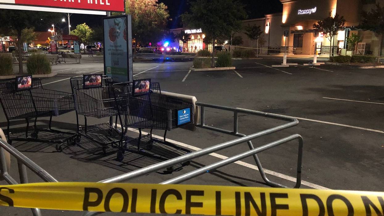 The scene of a police standoff which started Tuesday night and ended Wednesday morning.