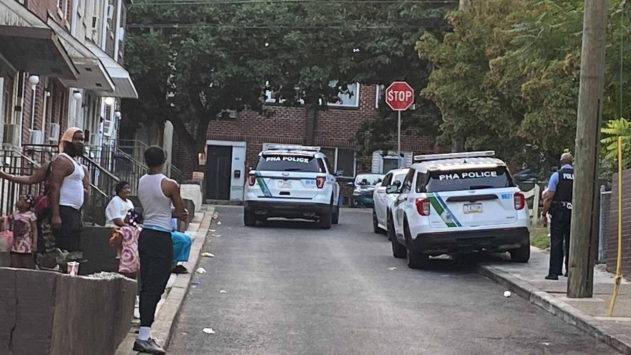 The scene of a shooting where a 13-year-old girl was the victim Friday night in Germantown.
