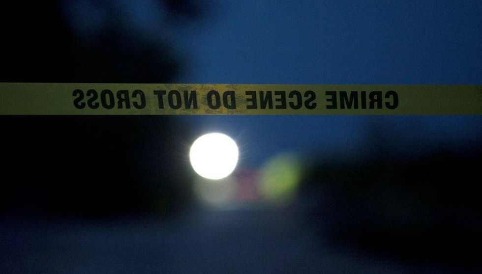 The scene of an alleged human smuggling mass casualty event is cordoned off in San Antonio, Texas, on June 28, 2022.