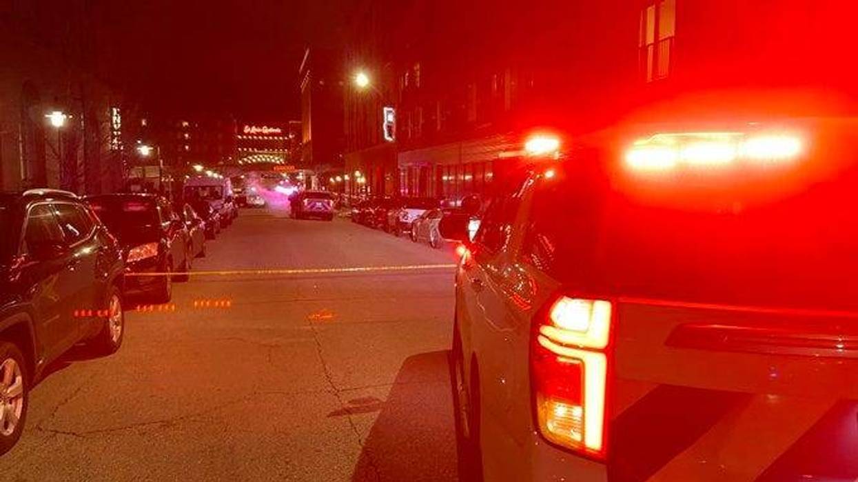 The scene of the New Year's Day shooting