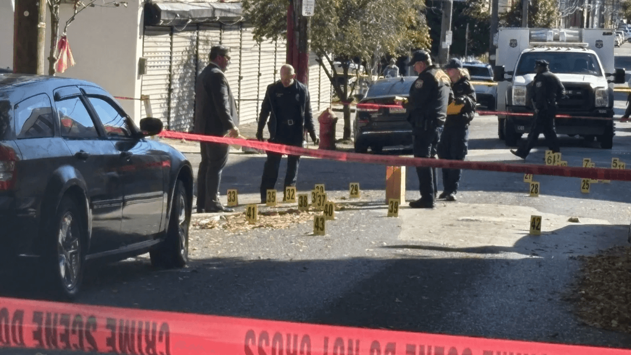 The scene of the shooting near West Cambria and North Lawrence Streets in Fairhill.