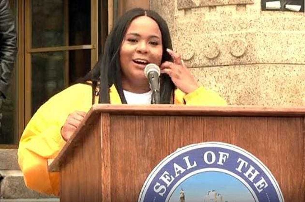 The send-off happened at The FreeTHEM Rally, a kickoff for The FreeTHEM Walk to share details about the journey and bring awareness to human trafficking.