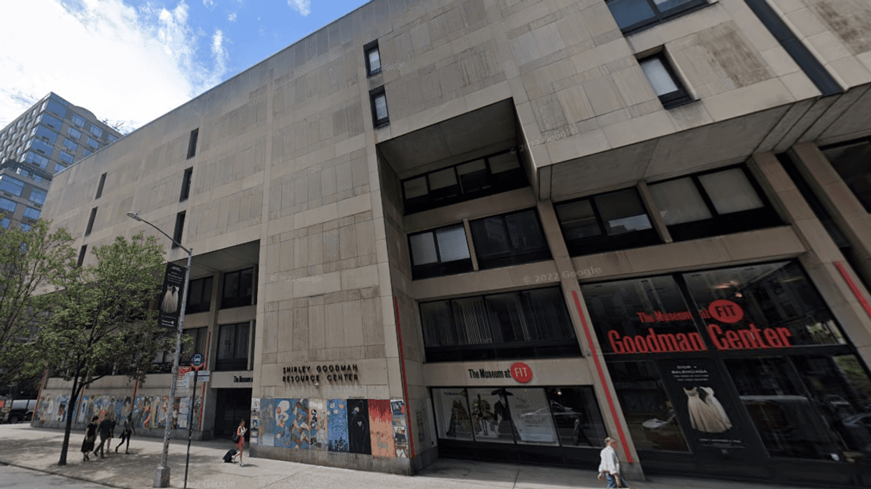 The Shirley A. Goodman Resource Center, the FIT building a man jumped to his death from on Sunday morning.