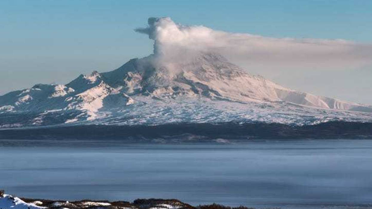 The Shiveluch Volcano in Russia.