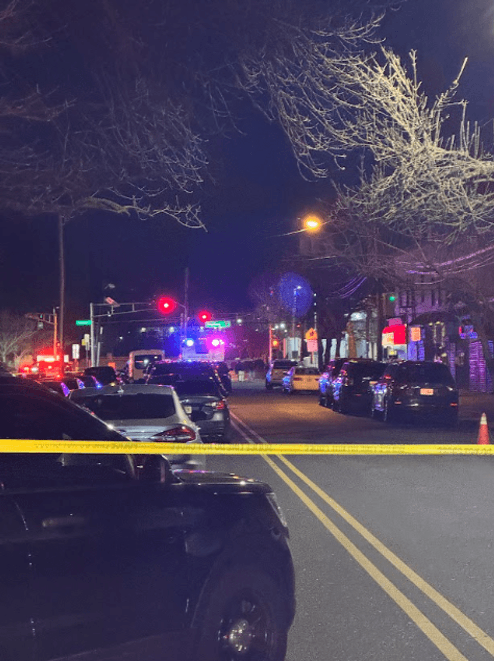 The shooting happened near Broadway and Carteret Street at about 6:30 p.m.