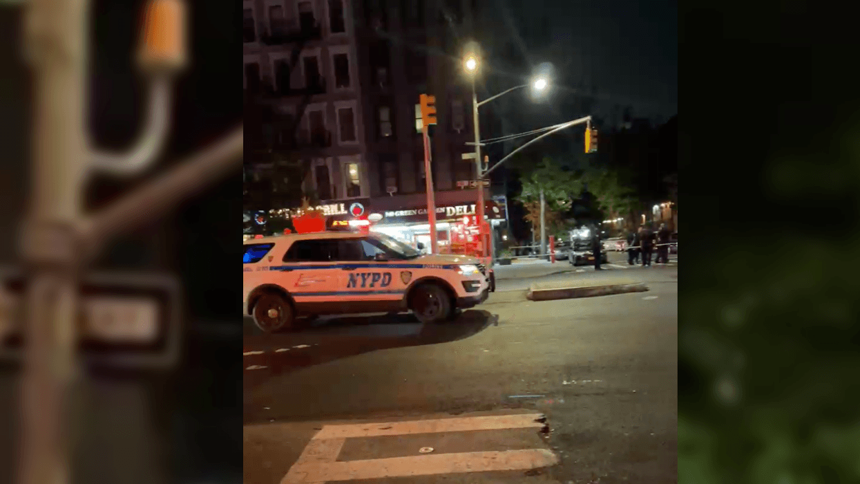 The shooting scene in Harlem, where a 41-year-old man was also wounded overnight