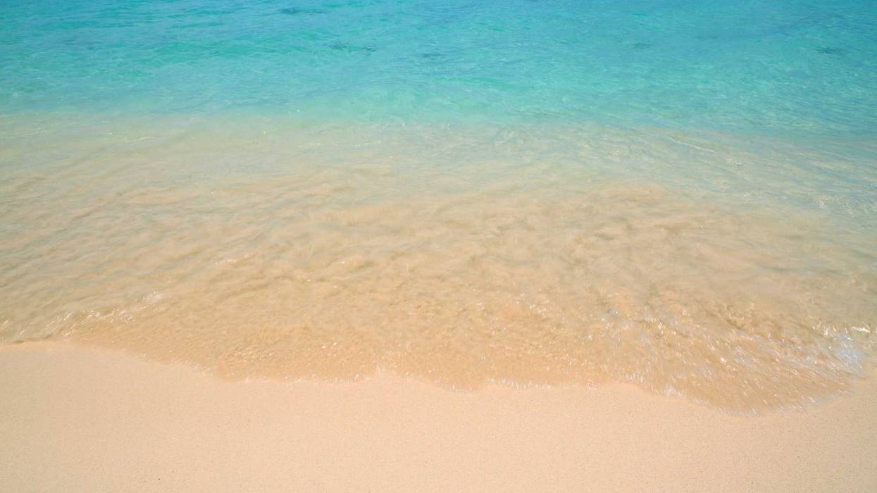 The shoreline of the ocean.