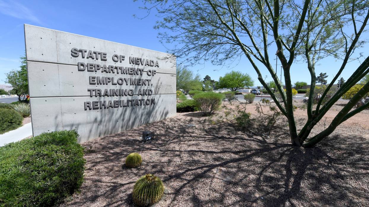 The sign in front of the Las Vegas office of the Nevada Department of Employment, Training and Rehabilitation