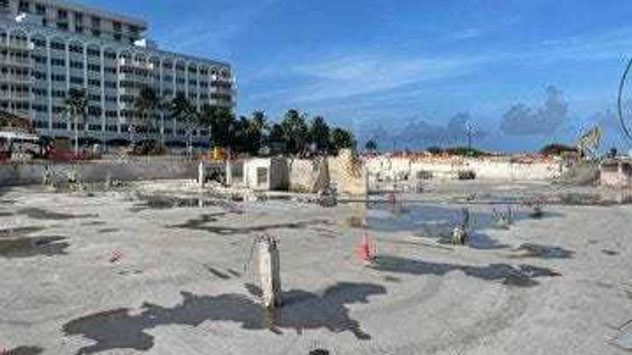 The site where the Champlain Towers South partially collapsed in June 2021. This photo, tweeted by State Sen. Jason Pizzo, shows the site nearly cleared of all rubble from the tower’s collapse.