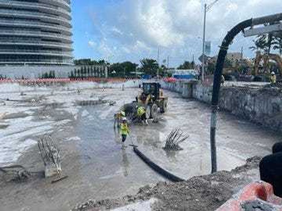 The site where the Champlain Towers South partially collapsed in June 2021. This photo, tweeted by State Sen. Jason Pizzo, shows the site nearly cleared of all rubble from the tower’s collapse.