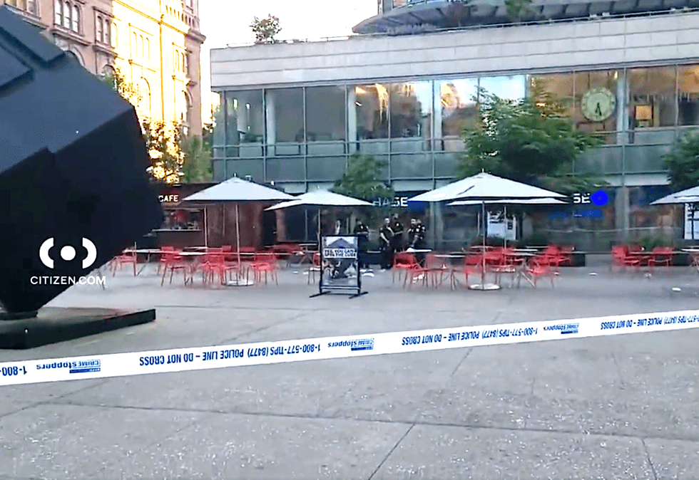 The slashing broke the calm at the East Village plaza