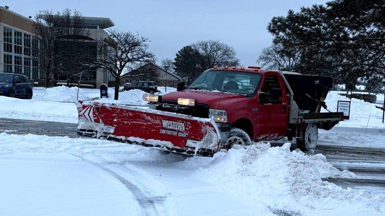 The snow plows are at work in Rochester the morning of Feb. 13, 2025.