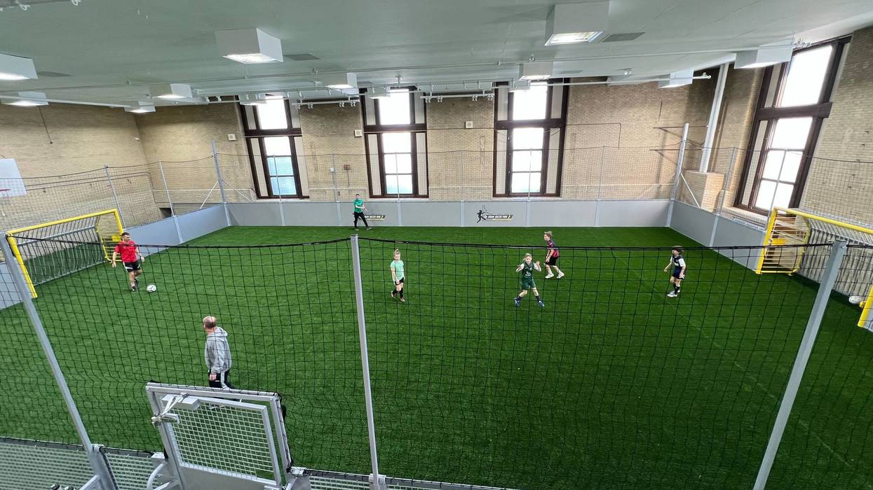 The soccer space will hold up to 600 people per game